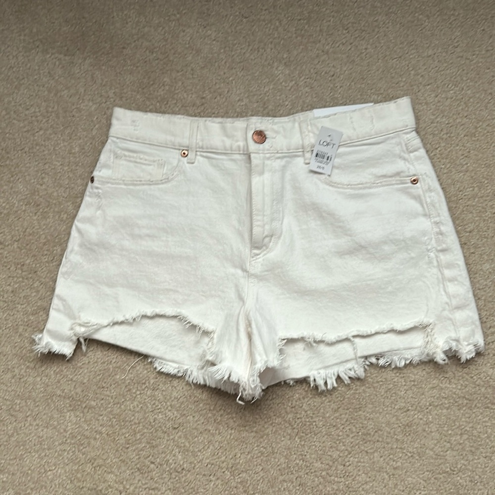 White Jean Shorts